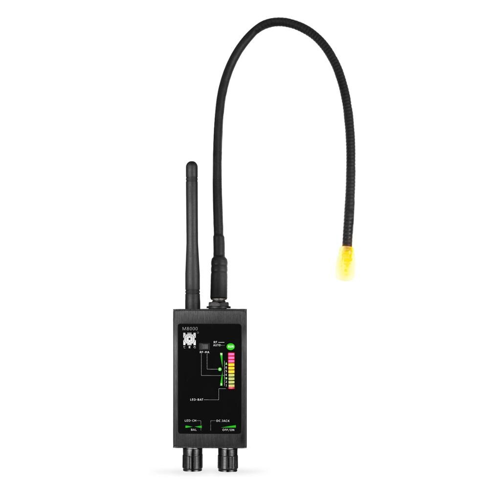 Rastreador Detector de Frequência Bom Contra Câmeras Modelo M8000 Captura GSM Wifi Imã Magnético