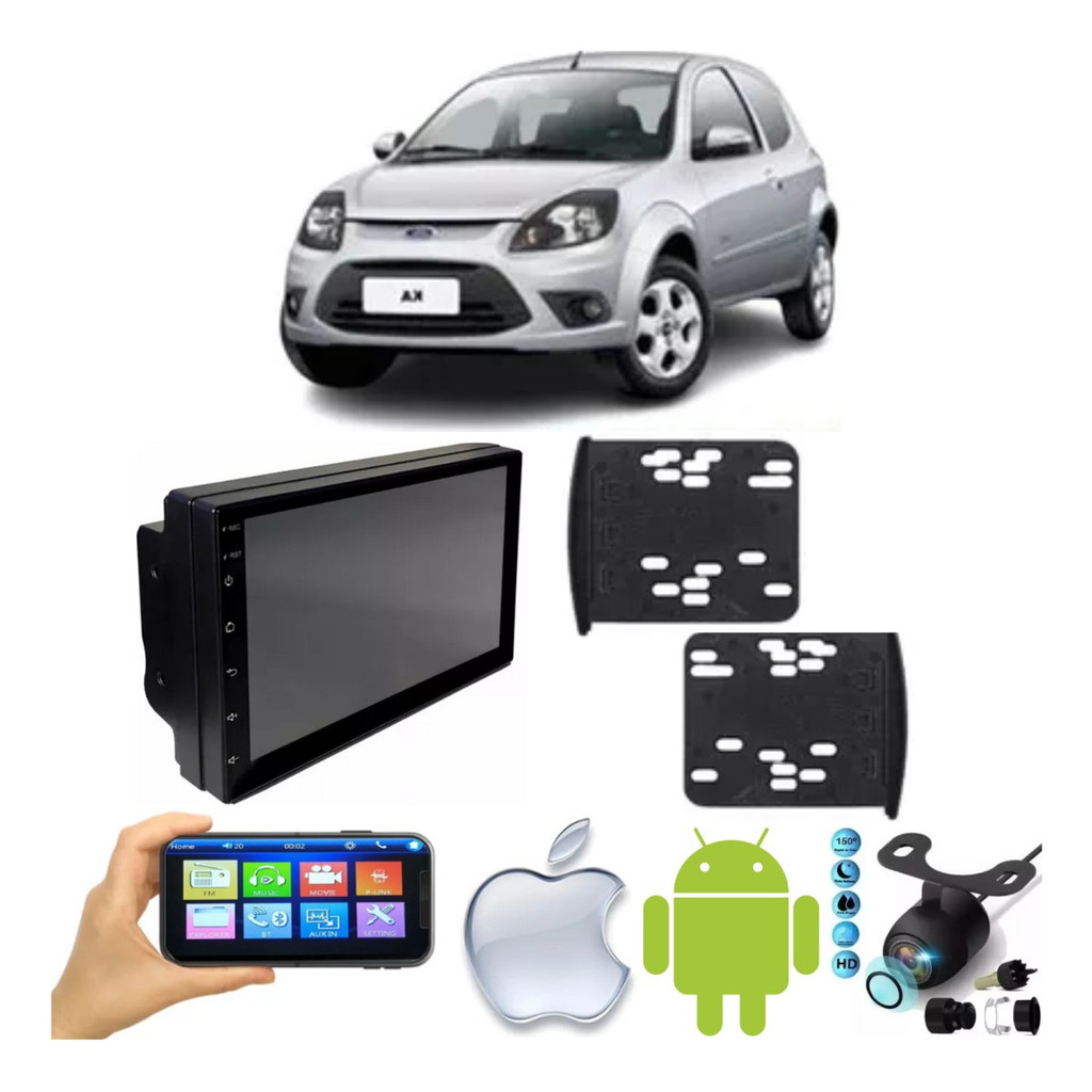 Multimidia Mp5 Android Gps Wifi Ford Ka 1998 A 2103 + Camera