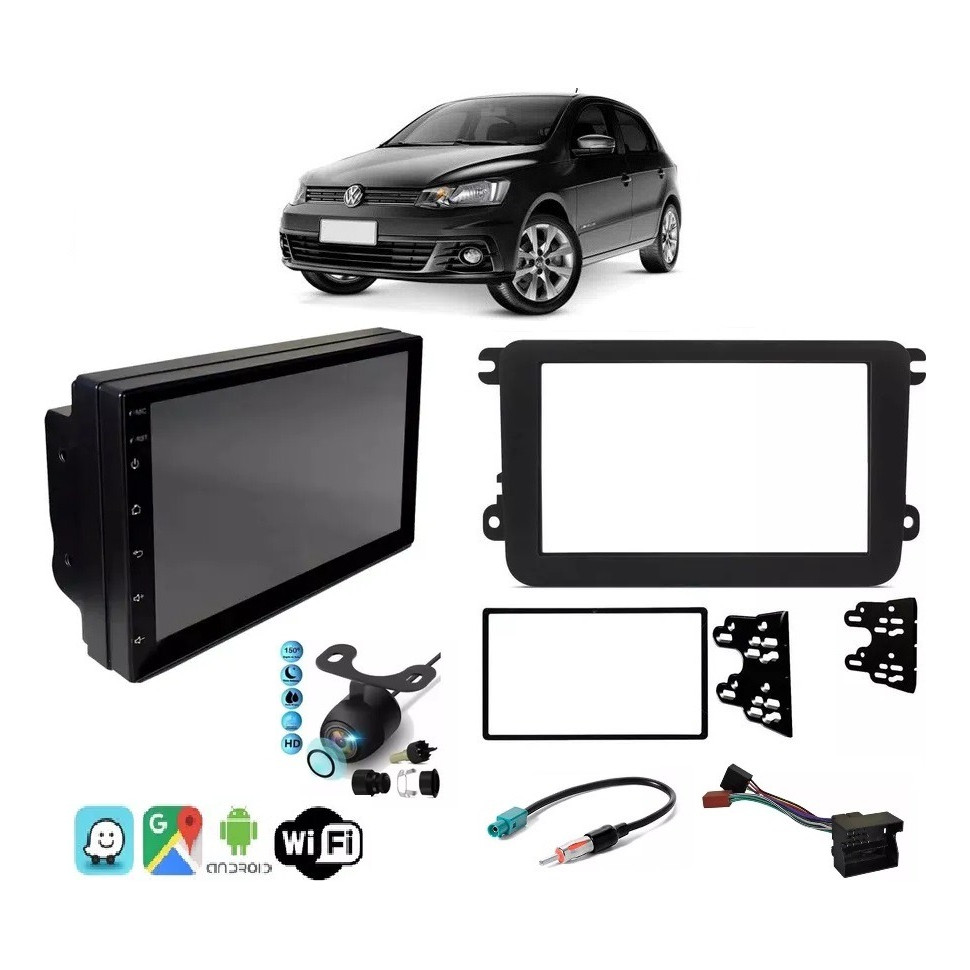 Mp5 Multimidia Android 16gb Gps Wifi Gol G7 G8 + Camera Ré