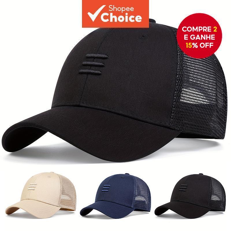 Unisex Chapéu De Baseball Ajustável Simples Caminhão De Malha Primavera Verão Viagem Ao Ar Livre