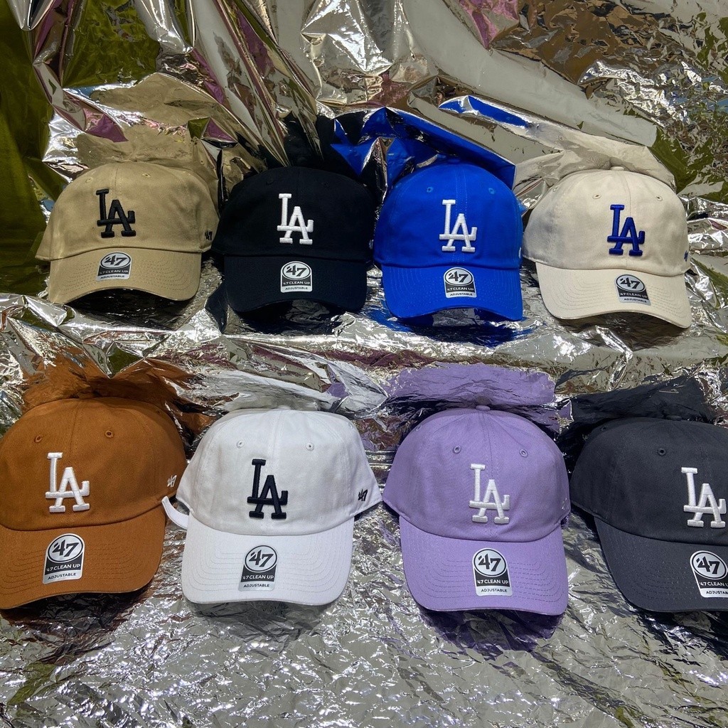 47 Marcas Boné De Moda Baseball Para Mulher E Homem Bonés De Algodão Bordados Carta LA Chapéu De Sol De Verão