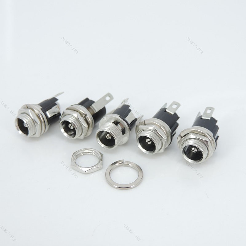 DC-025m 5.5x2.1mm Power Jack Painel Montagem Terminal 3 Pinos 5.5 * 2.5mm Fêmea Tomada Fonte Elétrica Conector BR16B3