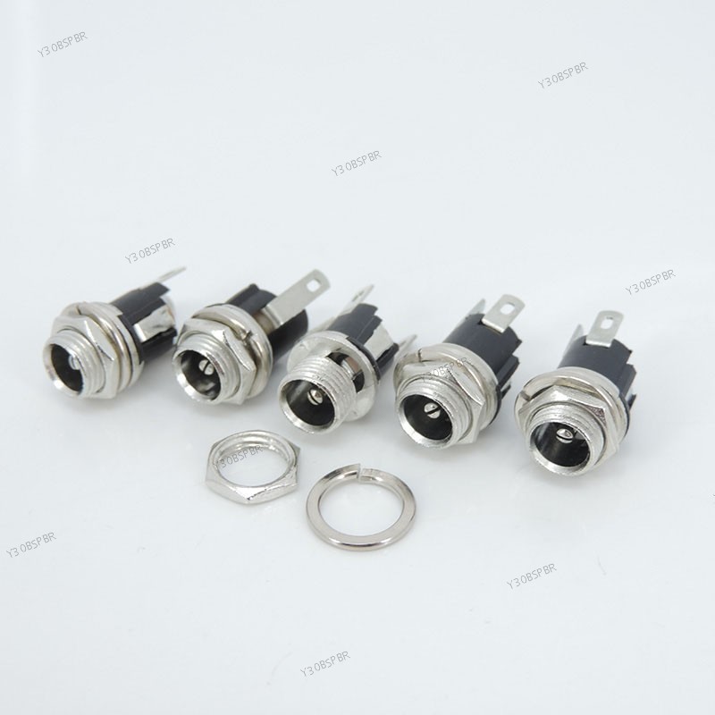 DC-025m 5.5x2.1mm Power Jack Painel Montagem Terminal 3 Pinos 5.5 * 2.5mm Fêmea Tomada Fonte Elétrica Conector 30BR1