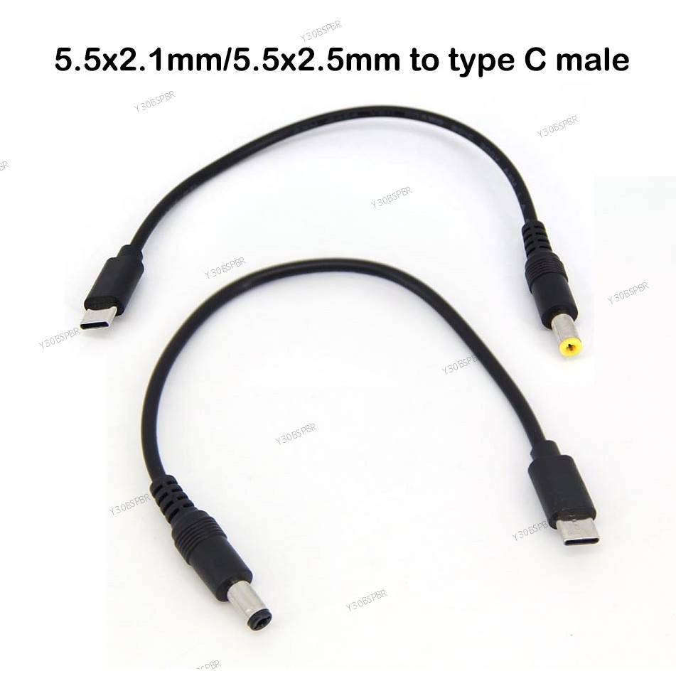 0.2m USB Tipo C Macho Para DC 5.5X2.5mm 5.5x2.1mm 5V 3A 15W Power Jack Extensão Cabo De Carga Carregamento Câmera Rotead