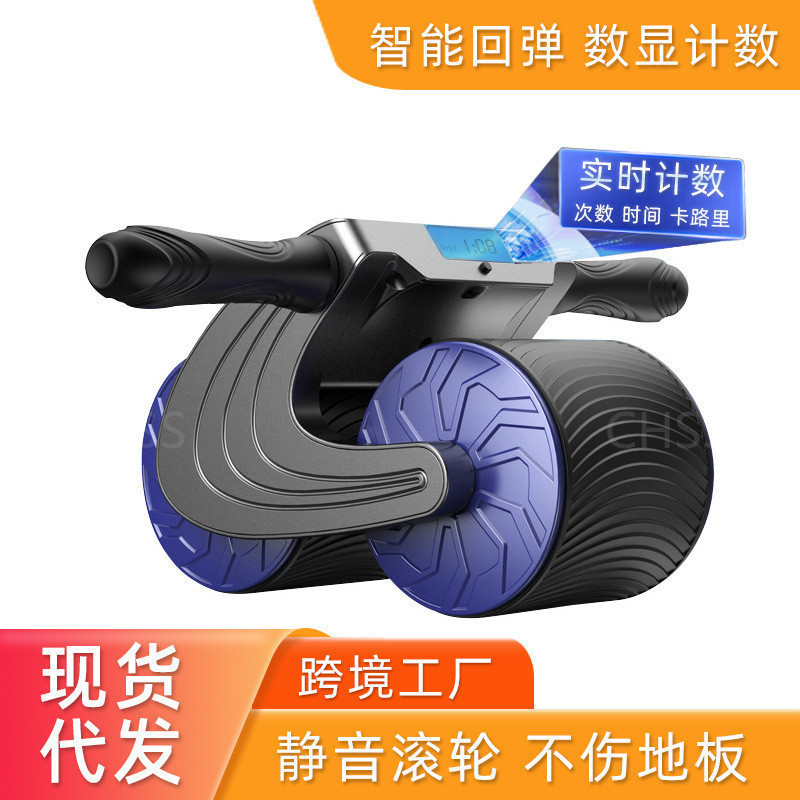 Baltan Home TJ3 Silent Dual Wheel Reboundable Smart Display Digital Contando Abdômen Amassamento Abdômen Exercício Cintu