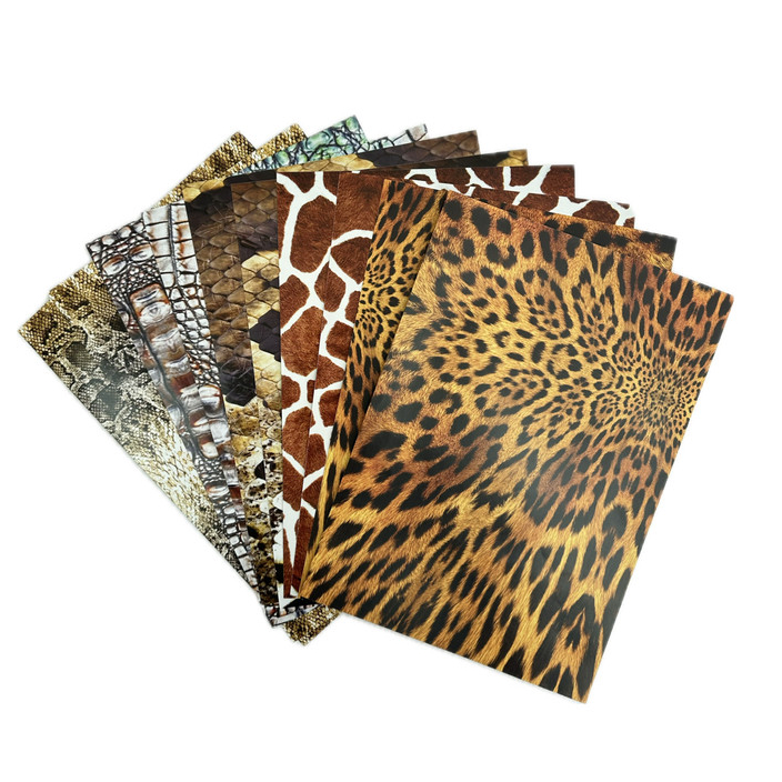 Kit 10 Folhas Papel Estampado A4 Animal Print Scrapbook Artesanato