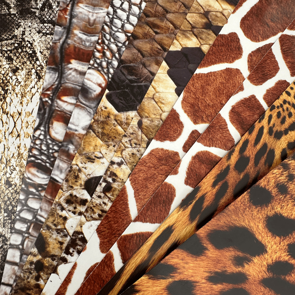 10 Folhas A4 Animal Print Papel Estampado Scrapbook Artesanato
