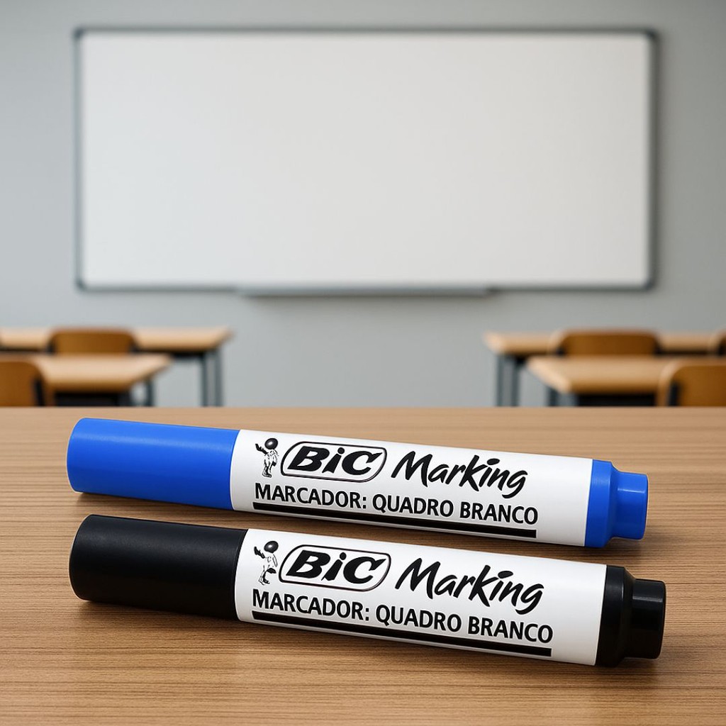 Kit Com 2 Unidades de Marcadores Quadro Branco BIC Marking