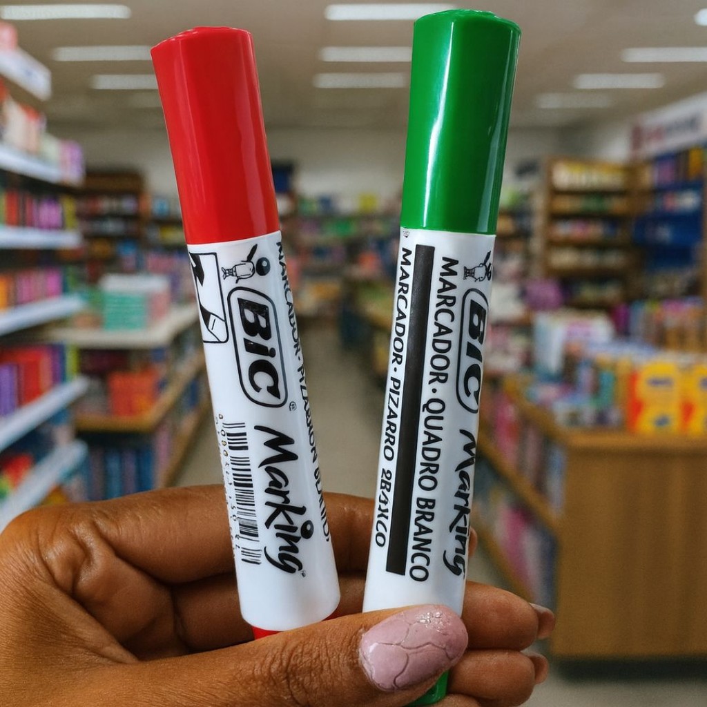 Kit 2 Marcadores Quadro Branco BIC Marking Escolha Sua Cor