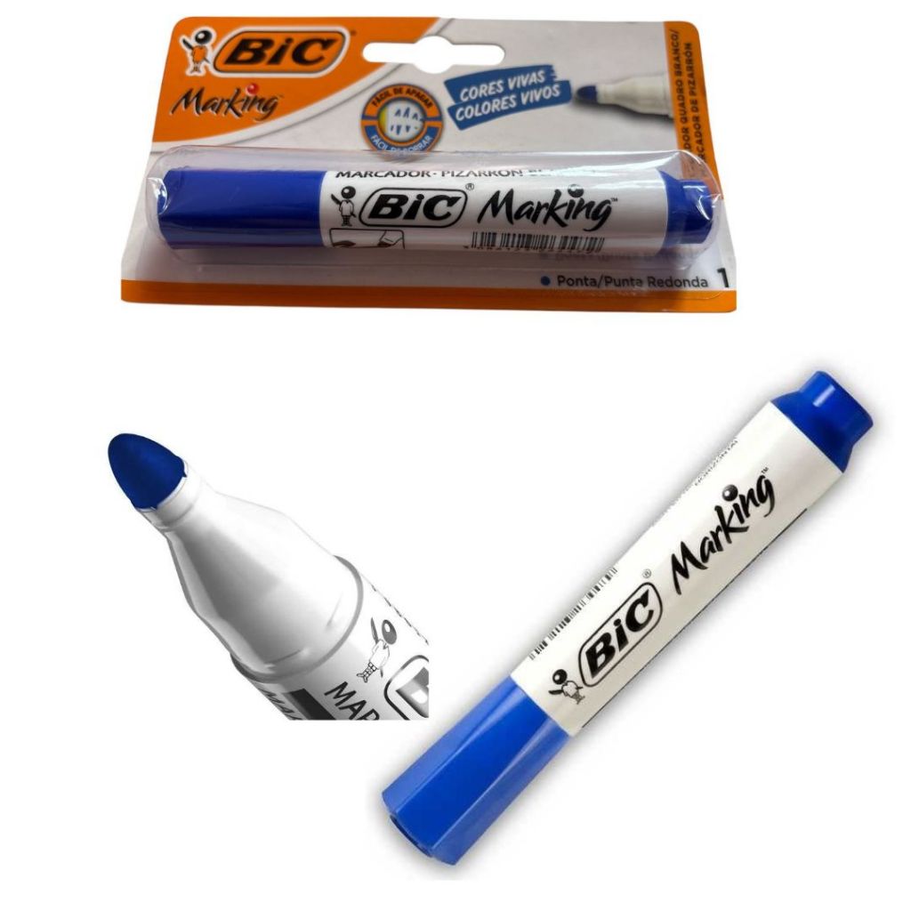 Marcador para Quadro Branco BIC Marking | Escrita Suave, Limpeza Fácil e Alta Durabilidade