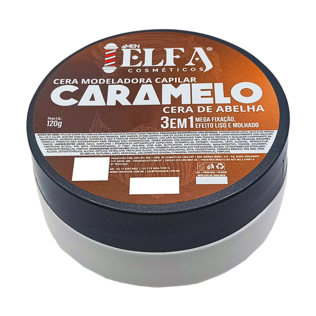 Pasta De Abelha Caramelito Modeladora Capilar Elfa For Man 120g