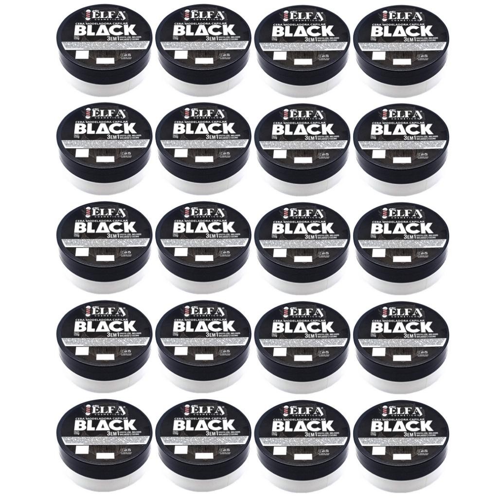 20 Ceras Modeladoras Black - 120g Elfa 4men