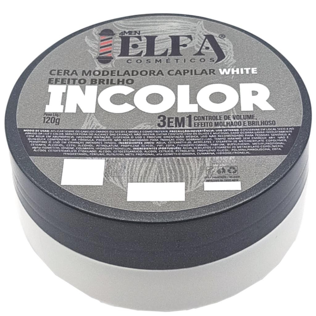 Cera Modeladora Capilar Elfa Incolor 4 Man Extra Forte 120g