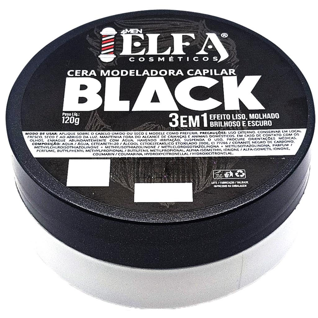 Pasta Modeladora Black Capilar Elfa  Efeito Seco 120g