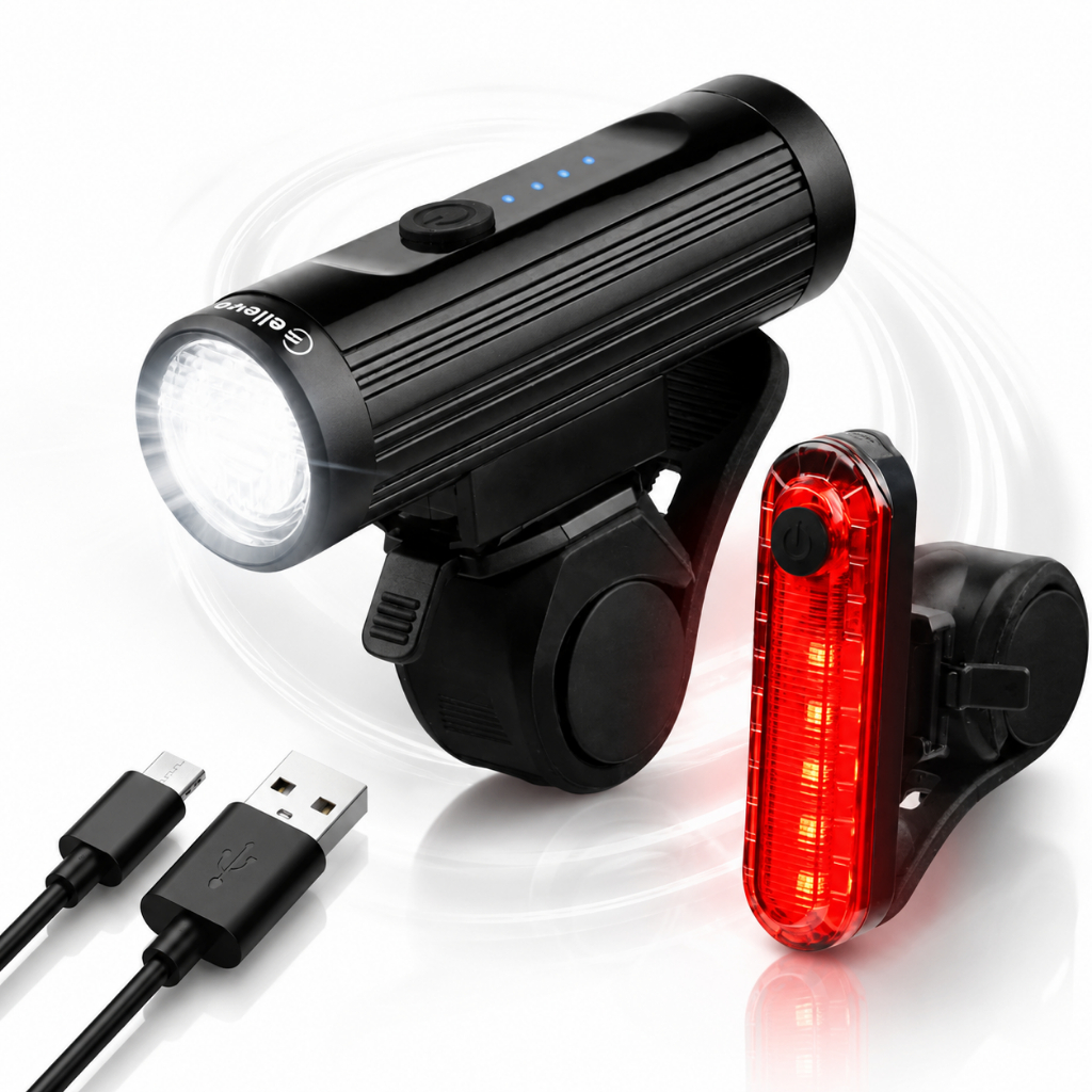 KIT FAROL BIKE ELLEVEN 700 LÚMENS + PISCA TRASEIRO 20 LÚMENS LED