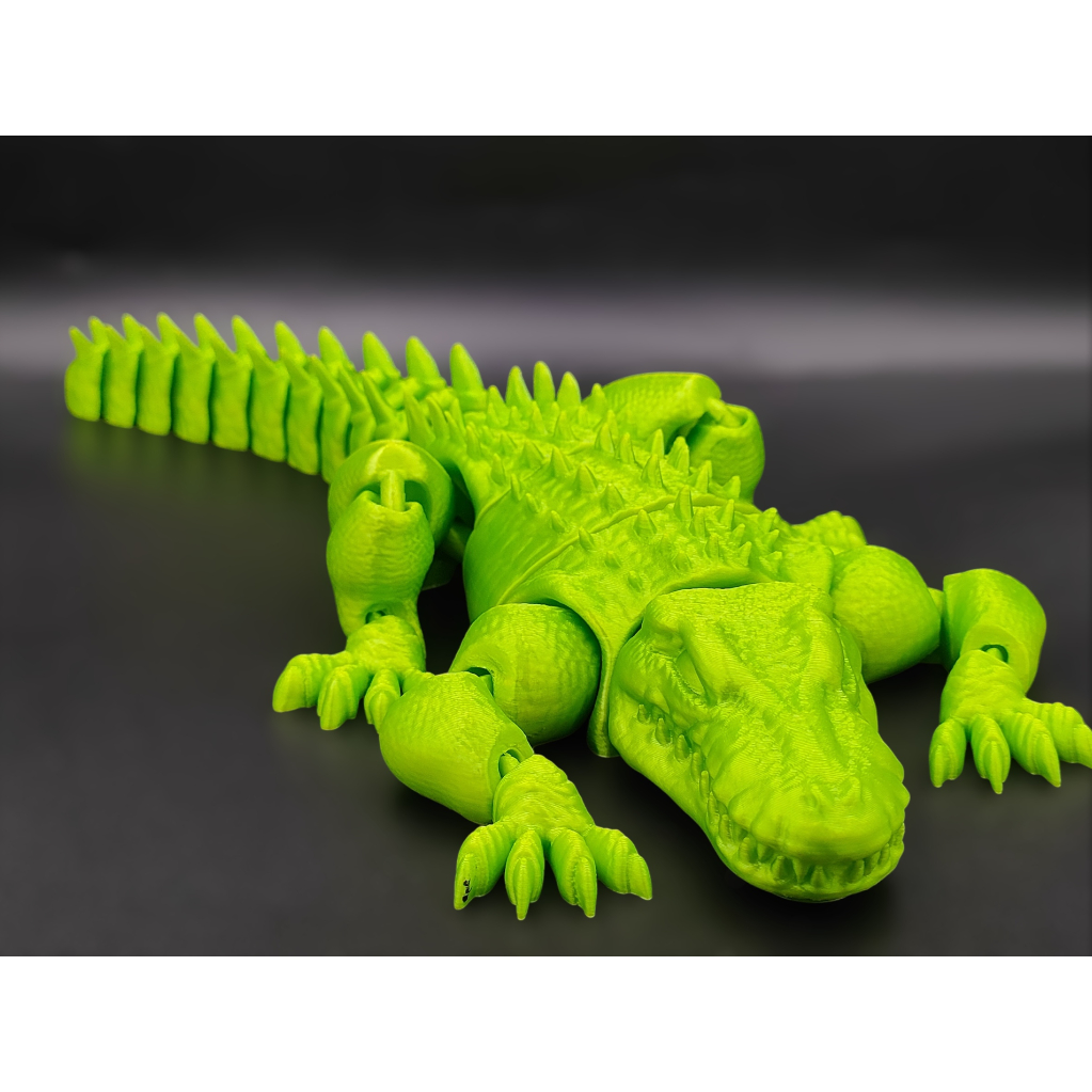 Jacaré Grande Articulado Rei do Pântano Crocodilo Flexível 25CM - Impressão 3D