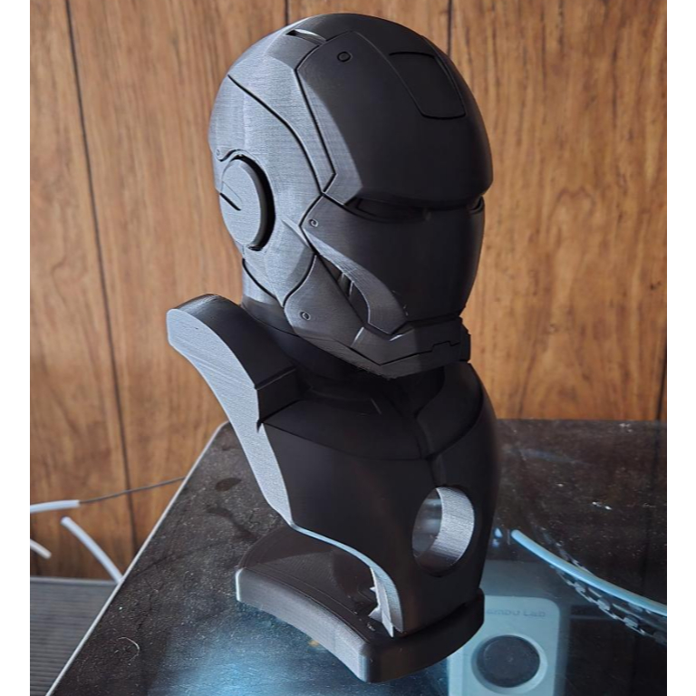 Busto do Homem de Ferro Grande 25CM Altura Decoração - Impressão 3D