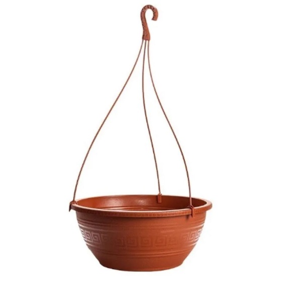 kit com 3 vasos cuia grandes 25cm com haste cor marron