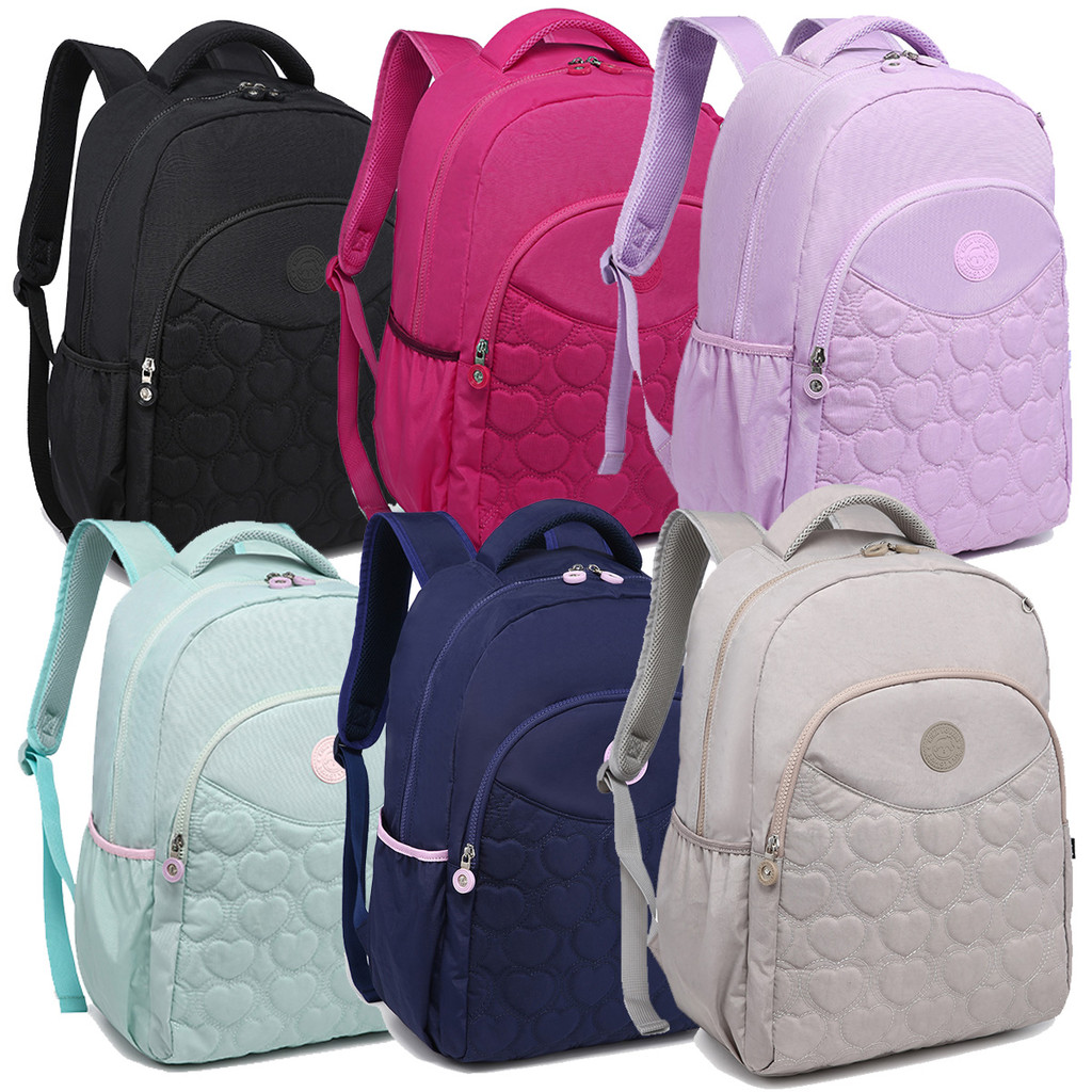 Mochila Feminina Kika Escolar Costa Coração Juvenil Adulta
