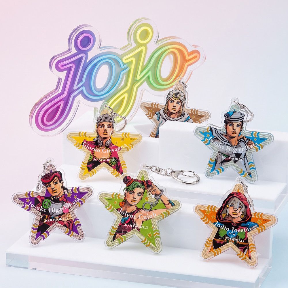 JJBA Estrela Anime Chaveiro Giorno Giovanna Acrílico Jonathan Joestar Pingente Ornamento Acessórios Amigo Presente