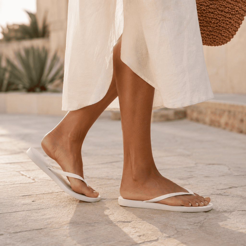 Chinelo Havaianas Slim Square Feminino Bico Quadrado Tiras Finas Antiderrapante Sandália Casual