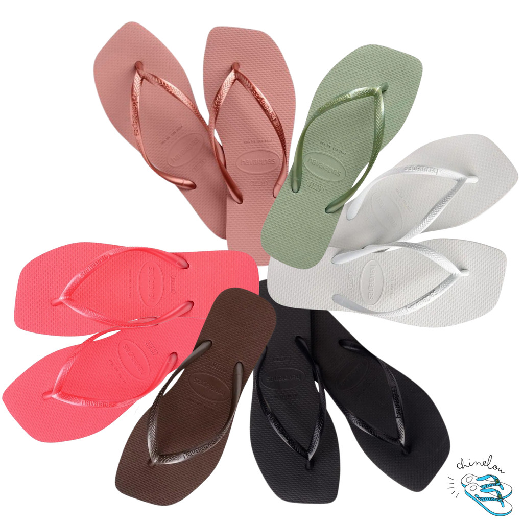 Sandalia Chinelo Havaianas Slim Square Bico Quadrado Moderna Feminina Original