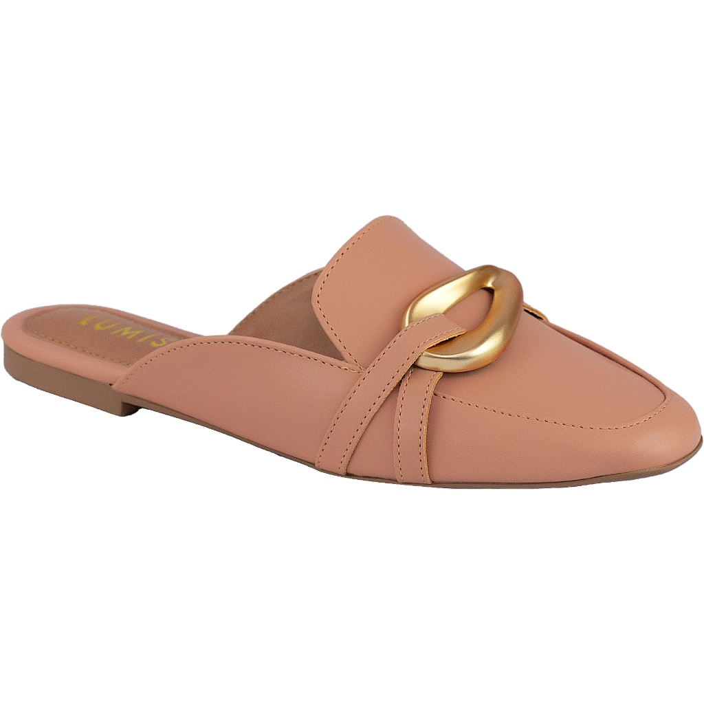 Mule Feminino Lumiss Confort Square Abs Macio Rasteira Rasteirinha Bico Quadrado Confort Sapato Casual Mocassim