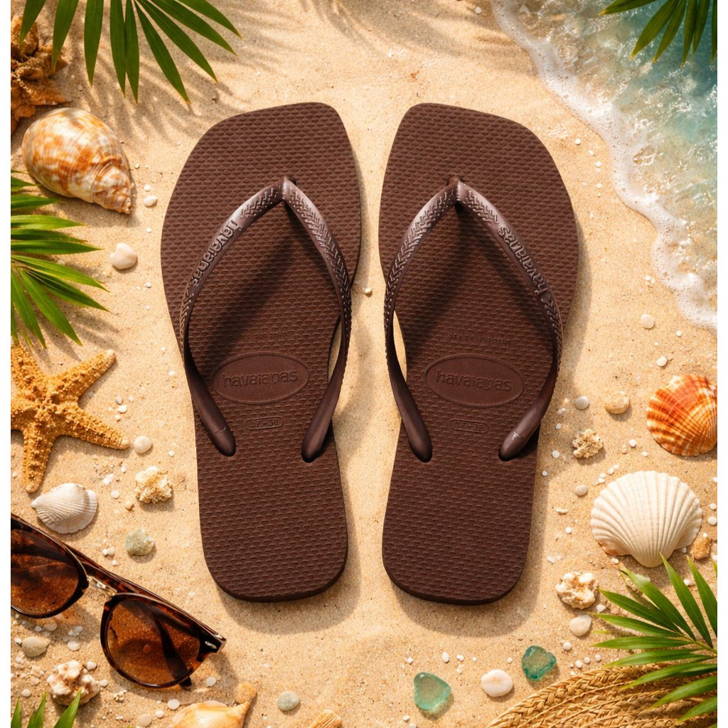 Slim Square Chinelo Havaianas  Sem Estampa Bico Quadrado - ORIGINAL