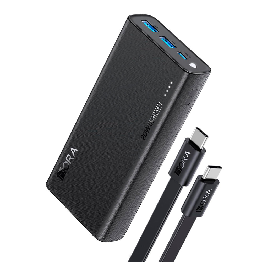 Bateria Portátil 1Hora Pd20W Power Bank 2000Mah Preta