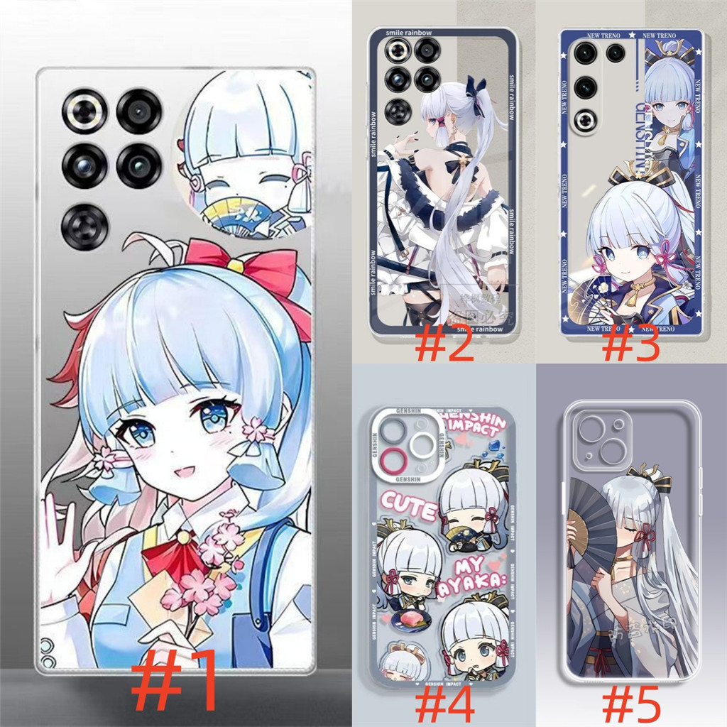 Para POCO X7 C75 F6 C65 M5 X5 M6 M5S F4 X5 F5 F2 Pro GT 4G 5G SG2 Transparente Caso De Telefone Genshin Impacto Kamisato