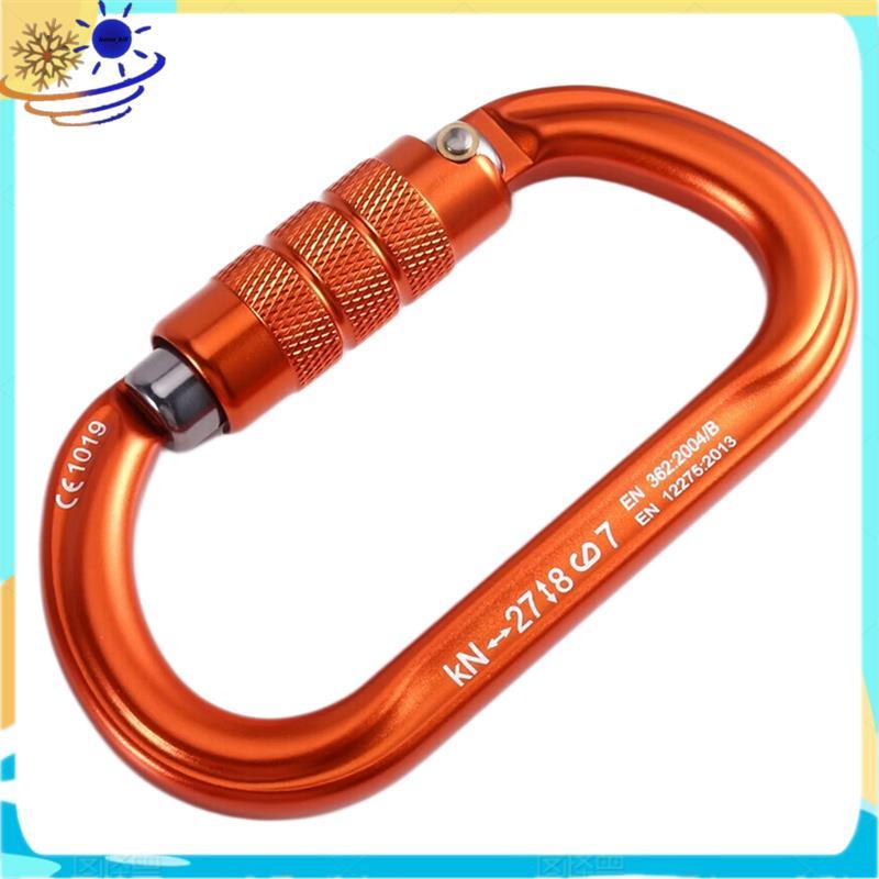 [Le's Shop] O Ring Double Locking Heavy Duty Para Escalada Mosquetão Clips Caribeaner Ganchos Alpinistas