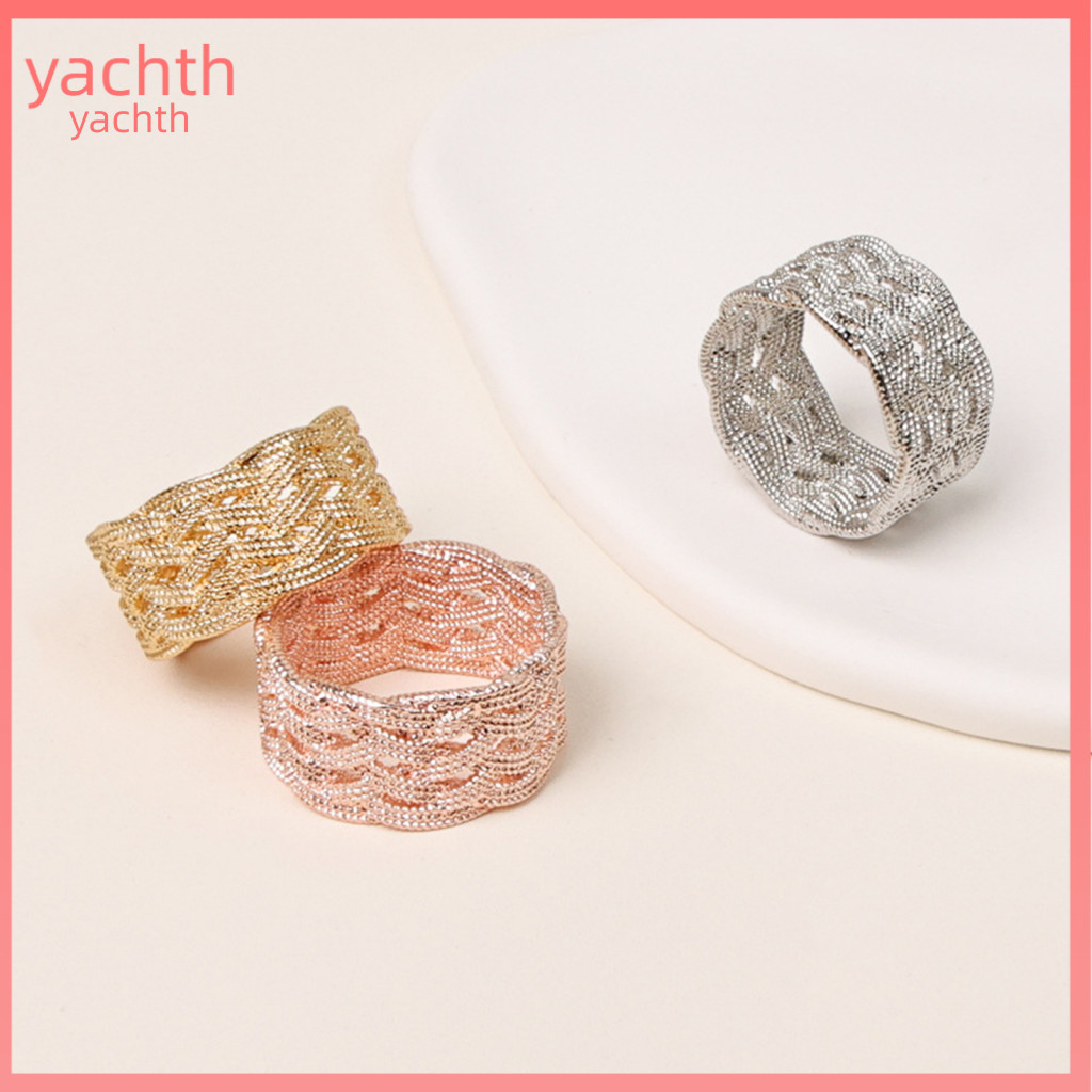 Silk Scarf Ring Fashion Hollow Woven Texture Clip Slide for Women Neckerchiefs Scarves Shirts – Elegant and Lightweigh