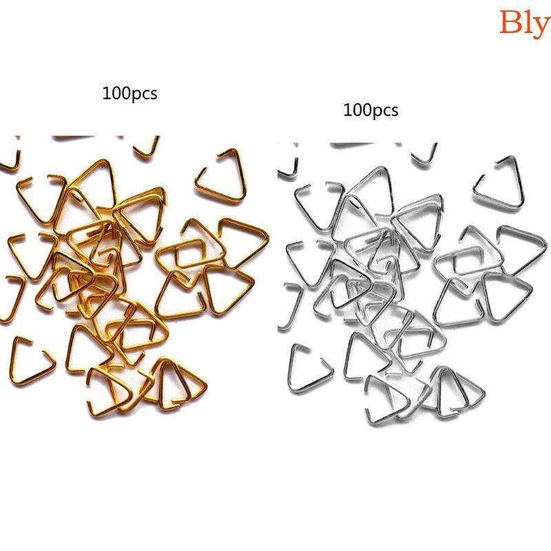 Bly Triangular Open Jump Rings 100pcs Pinch Clip Bail Drops Pingente Aberto Para