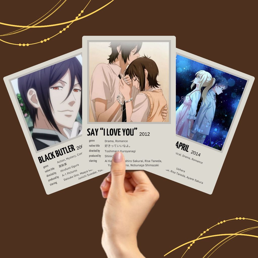 Card Mini Poster Animes em Papel FOTOGRÁFICO ou ADESIVO Decoração Parede Celular One Piece, Attack on Titan, Pokemon, Kakegurui, Black Butler, My Hero Academia, Haikyuu!!, Blue Exorcist, Kaguya-sama: Love is War, Your Lie in April (4)