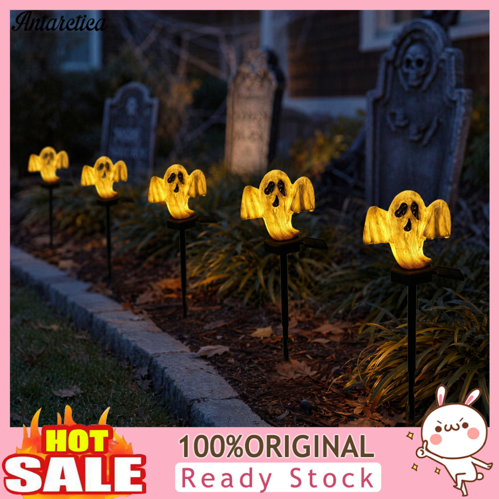 Solar Halloween Lights Outdoor Pathway Pumpkin Light Waterproof Ghost Stake Lamp Garden Patio Lawn Decor for Southeast