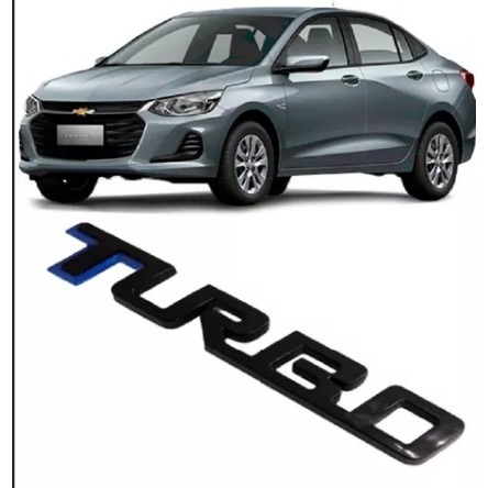 Emblema Turbo 2020 Tracker/Cruze/Onix Black Piano