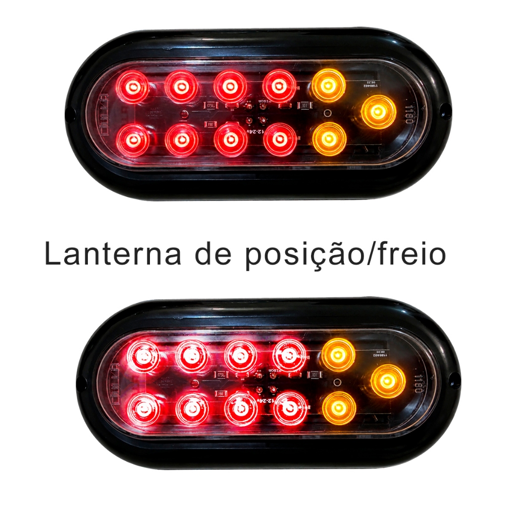 1/2/4 Lanterna Traseira Universal LED para Carretinha Reboque Carreta Freio/Posição Vermelha/Cristal à Prova d'Água