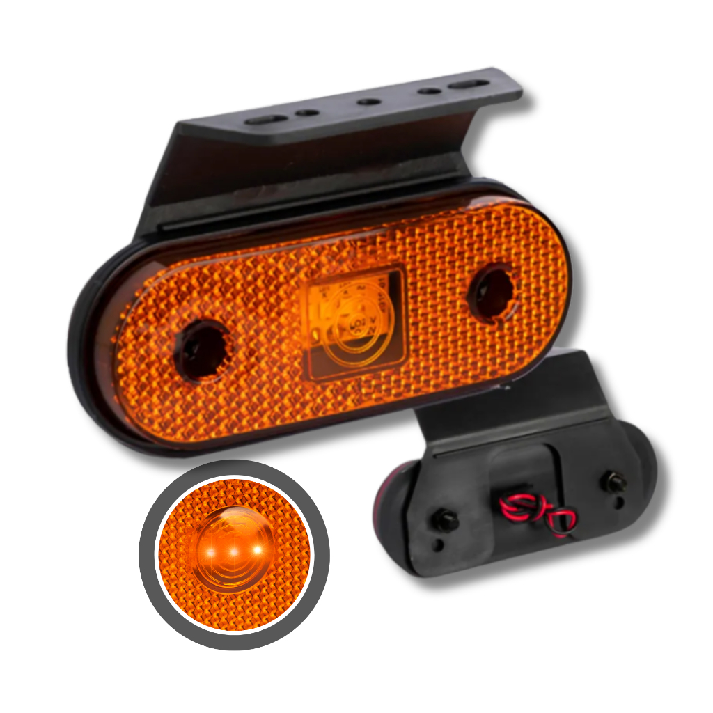 20 Lanterna Modelo Fachini Para Caminhão Carreta Carretinha Reboque Bi Volt Tri Led - Laranja Ou Cristal