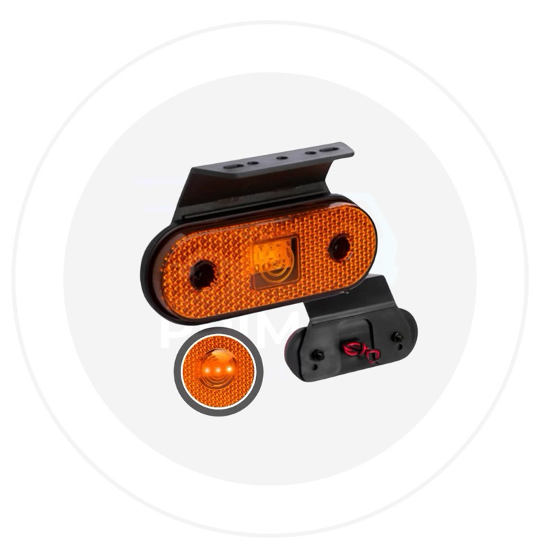 Kit Lanterna Modelo Fachini Para Caminhão Carreta Carretinha Reboque Bi Volt Tri Led - Laranja, Cristal e Verde.