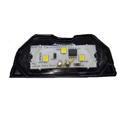 Luz De Placa Bivolt 12/24V em Led Carretinha Carreta Reboque Homologada