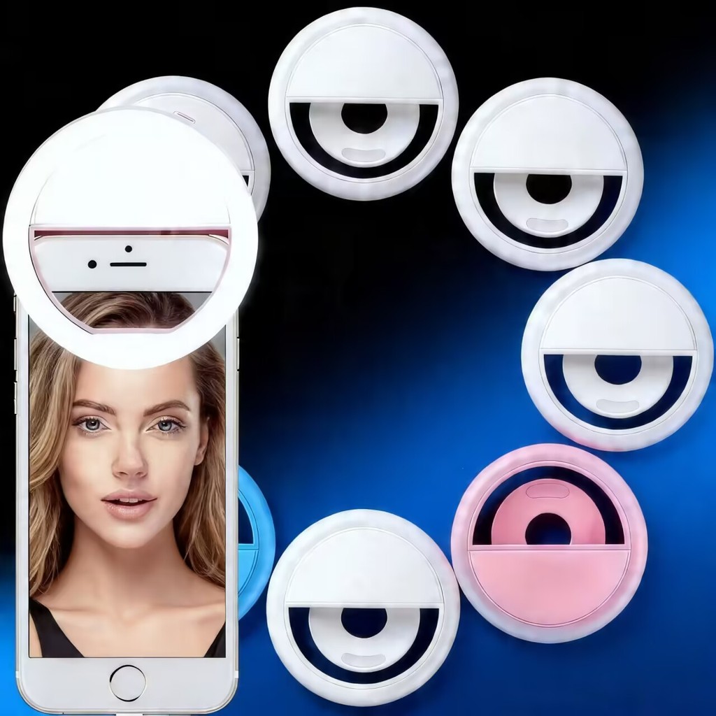 Anel Luminoso Para Celular Flash Selfie Mini Ring Light Clipe Anel Luz Pra Selfie Ring Light Flash Celular Universal