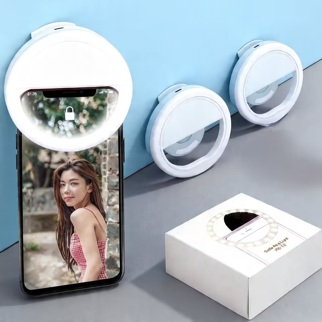 Anel Luminoso Para Celular Flash Selfie Mini Ring Light Clipe Anel Luz Pra Selfie Ring Light Flash Celular Universal