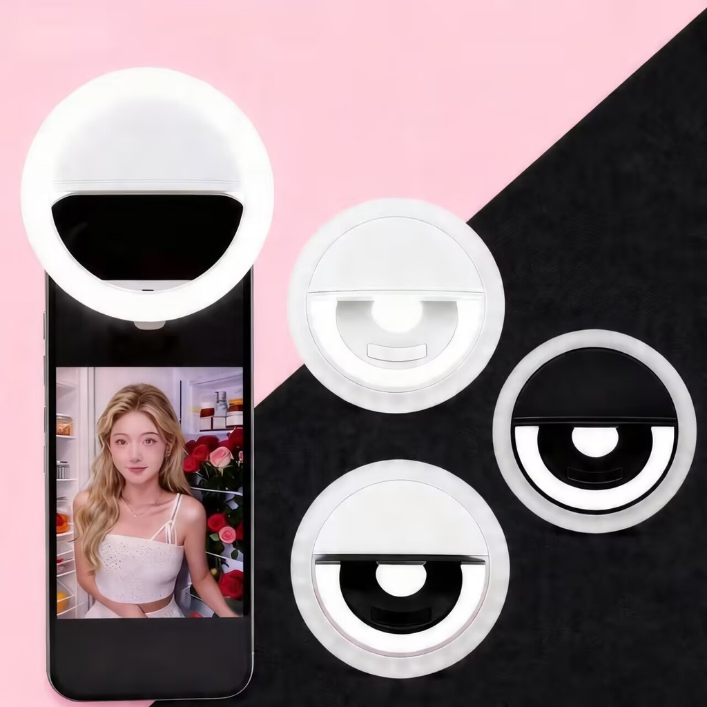 Anel Luminoso Para Celular Flash Selfie Mini Ring Light Clipe Anel Luz Pra Selfie Ring Light Flash Celular Universal