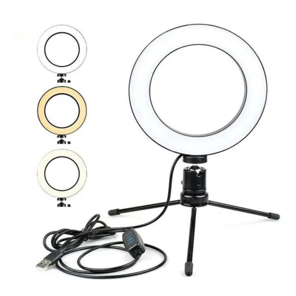 Ring Light LED com Tripé – Iluminação Perfeita para Vídeos