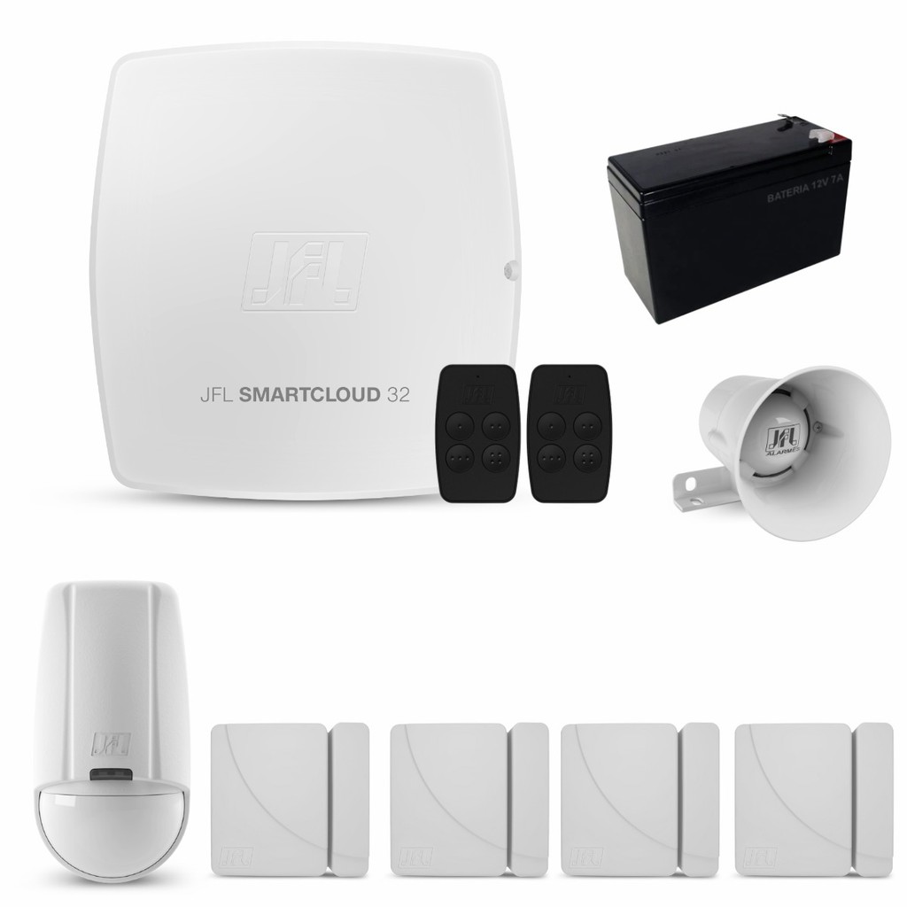 KIT ALARME JFL SMARTCLOUD 32 WIFI 1 IR S FIO 4 ABERTURA
