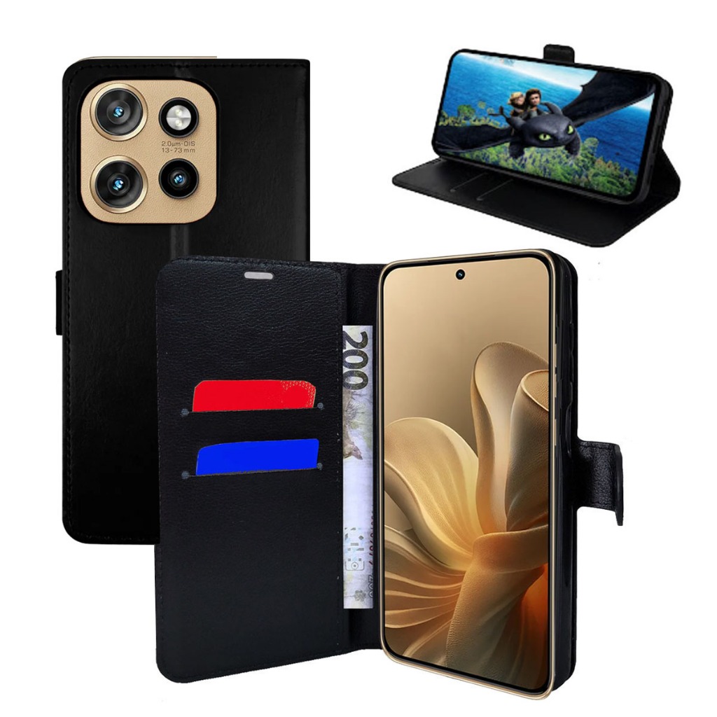 Capa Capinha Case Flip Carteira + Pel Ceramica Privativa Para Moto Edge 60 Neo