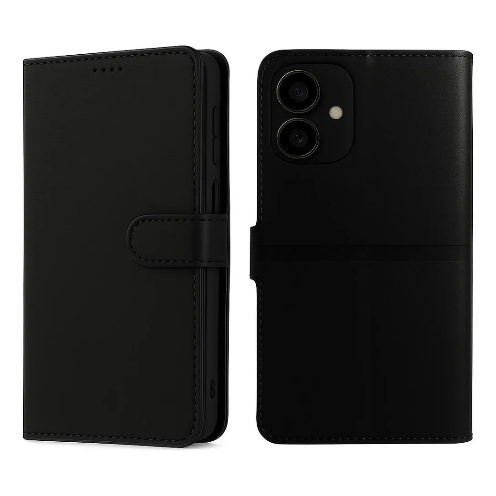 Capinha De Proteção Carteira Flip P/ Samsung A07 + Pel. Full Cover 3d