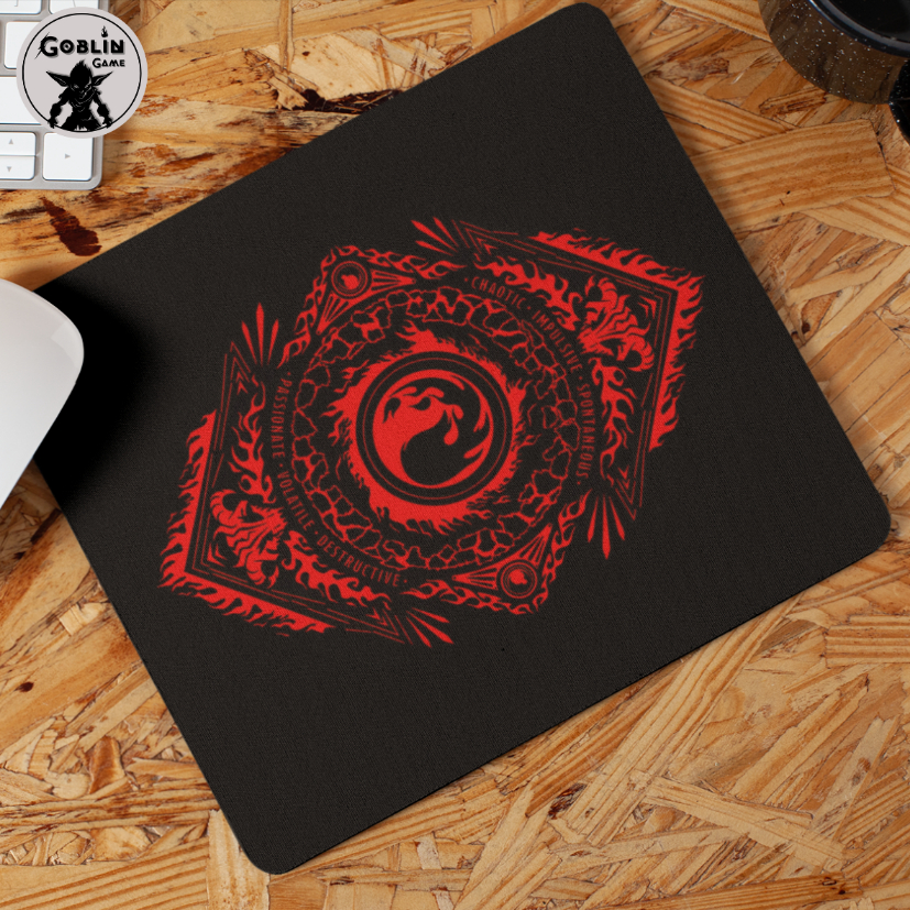 Mousepad Gamer Estampado MTG Magic the Gathering Red Mana 02 Nerd Geek Mouse Pad PC Gamer Presente Criativo