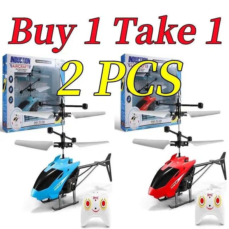 [Buy 1 Take 1=2pcs]Remote Control Helicopter Mini Remote Control Infrared Induction Aircraft RC Helicopter Toy For Kids