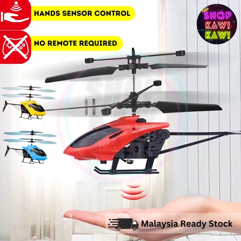 ShopKawKaw |   Mini Helicopter Flying with Hand Sensor Control – Without Remote Control, Automatic Flying RC Toy (LED, U